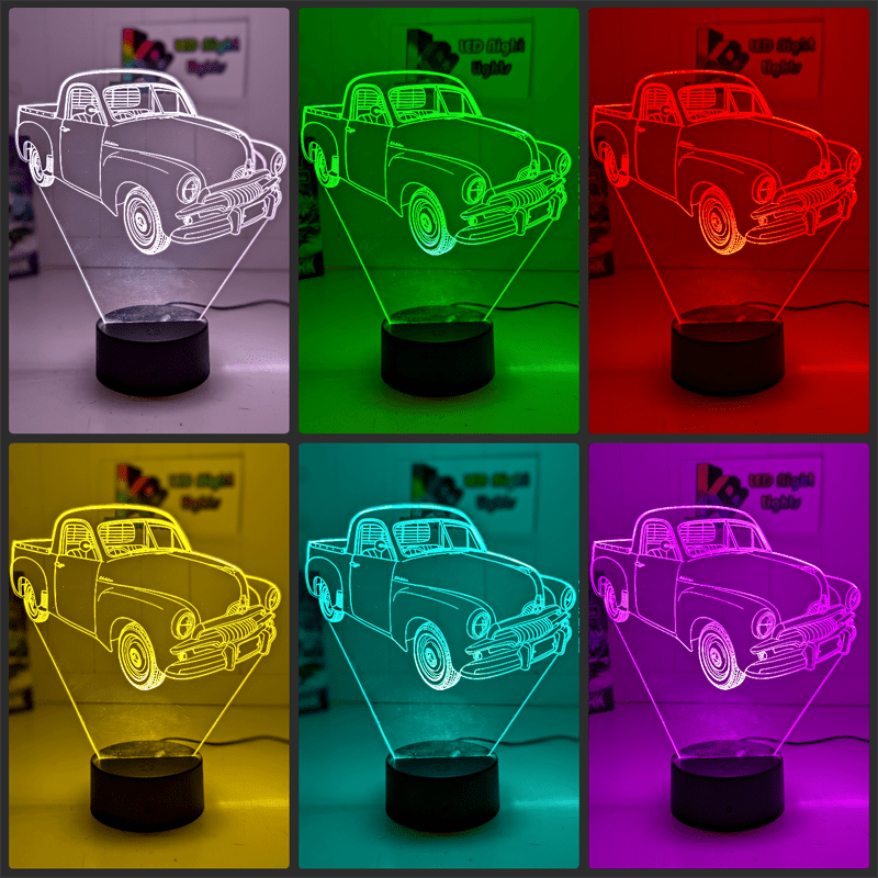 HOLDEN FJ Ute Humpy Car Personalised 3D LED Light Night Colour Change Lamp - KustomboxNight Lights & Ambient LightingKustomboxStandard Size - No Personalisation