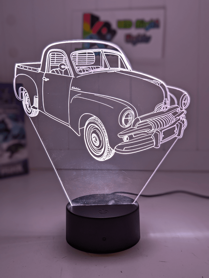 HOLDEN FJ Ute Humpy Car Personalised 3D LED Light Night Colour Change Lamp - KustomboxNight Lights & Ambient LightingKustomboxStandard Size - No Personalisation