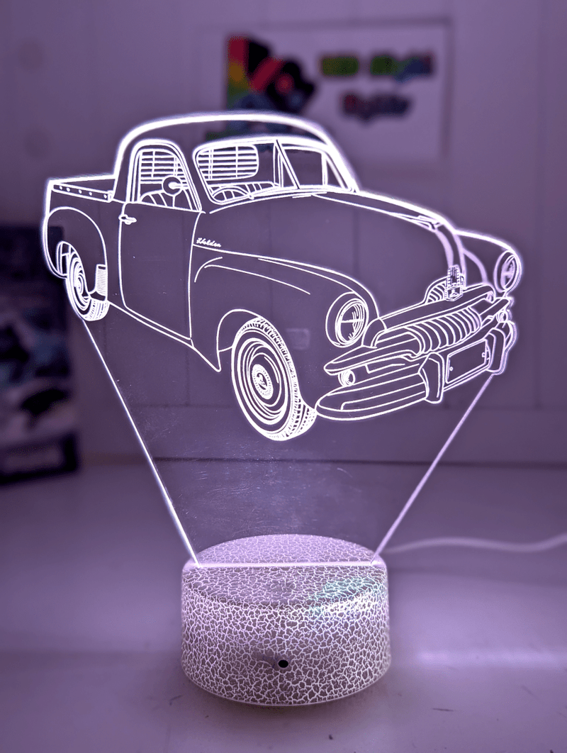 HOLDEN FJ Ute Humpy Car Personalised 3D LED Light Night Colour Change Lamp - KustomboxNight Lights & Ambient LightingKustomboxStandard Size - No Personalisation