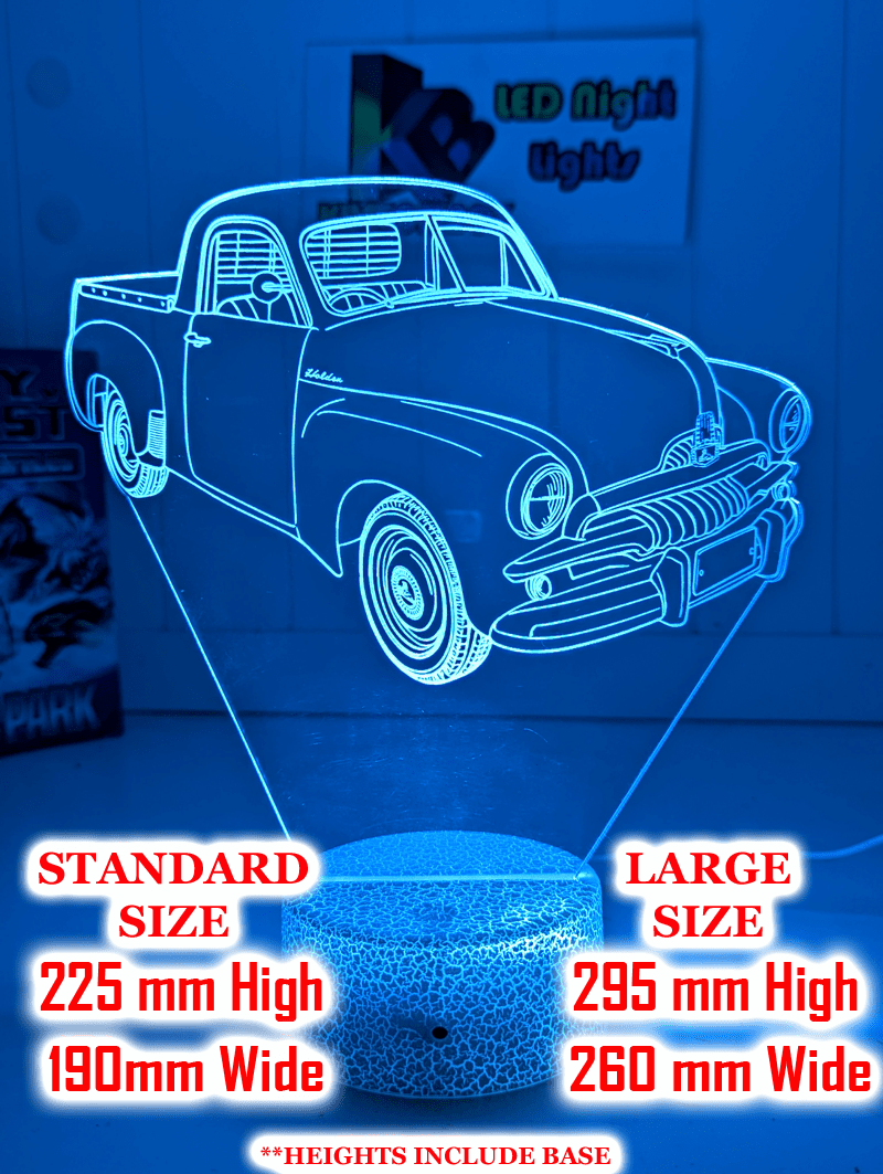 HOLDEN FJ Ute Humpy Car Personalised 3D LED Light Night Colour Change Lamp - KustomboxNight Lights & Ambient LightingKustomboxStandard Size - No Personalisation