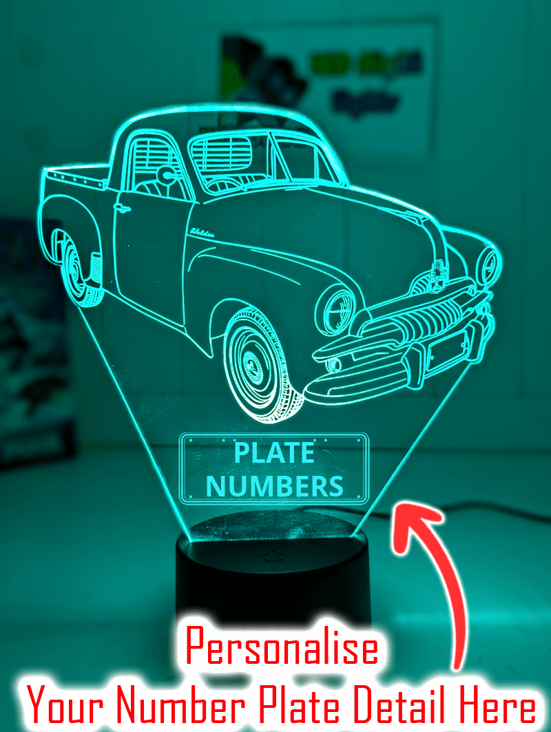 HOLDEN FJ Ute Humpy Car Personalised 3D LED Light Night Colour Change Lamp - KustomboxNight Lights & Ambient LightingKustomboxStandard Size - No Personalisation