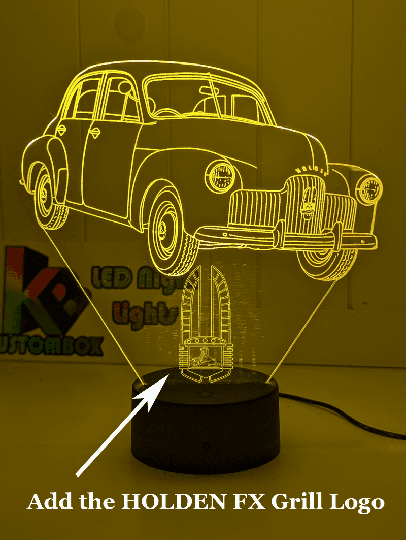 HOLDEN FX Car 48 - 215 Sedan Personalised 3D LED Light Night Colour Change Lamp Mancave - KustomboxNight Lights & Ambient LightingKustomboxStandard Size - No Personalisation