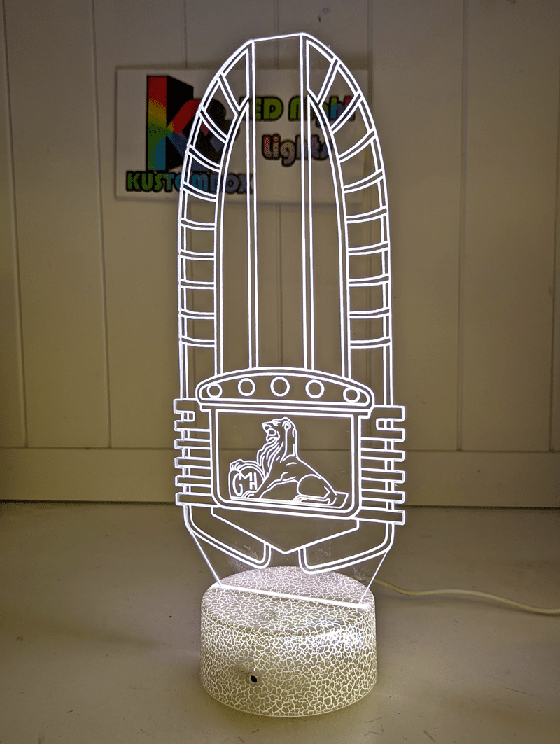 HOLDEN FX Grill Logo Personalised 3D LED Light Night Colour Change Lamp - KustomboxNight Lights & Ambient LightingKustomboxStandard Size