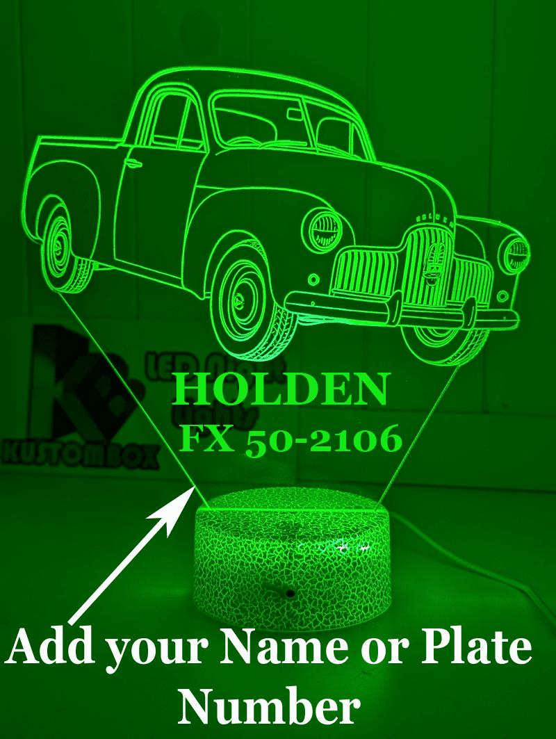 HOLDEN FX Ute 50 - 2106 Personalised 3D LED Light Night Colour Change Lamp Mancave - KustomboxNight Lights & Ambient LightingKustomboxStandard Size - No Personalisation