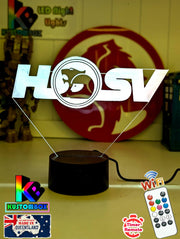 Holden HSV Logo V8 Racing  3D LED lamp designed for fans, featuring bright illumination and modern acrylic styling.