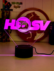 Holden HSV Logo V8 Racing Super Cars Holden logo collector LED night light with engraved acrylic design and vivid colour illumination.