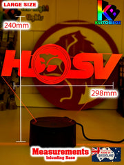 Holden HSV Logo V8 Racing Super Cars   acrylic LED night light with colour-changing modes and smooth engraved detailing.