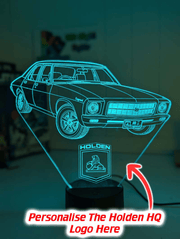 Holden Kingswood HQ 1971 to 1974 Personalised Name 3D LED Night Light Colour Change - KustomboxNight Lights & Ambient LightingKustomboxStandard Size - No Personalisation