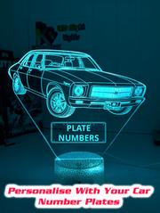 Holden Kingswood HQ 1971 to 1974 Personalised Name 3D LED Night Light Colour Change - KustomboxNight Lights & Ambient LightingKustomboxStandard Size - No Personalisation