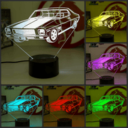Holden Monaro HQ 1971 to 1974 Personalised Name 3D LED Night Light Colour Change - KustomboxNight Lights & Ambient LightingKustomboxStandard Size - with Holden Logo
