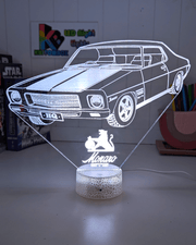 Holden Monaro HQ 1971 to 1974 Personalised Name 3D LED Night Light Colour Change - KustomboxNight Lights & Ambient LightingKustomboxStandard Size - with Holden Logo