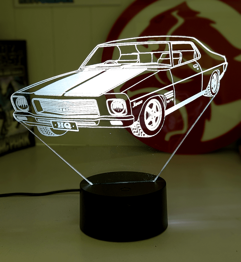 Holden Monaro HQ 1971 to 1974 Personalised Name 3D LED Night Light Colour Change - KustomboxNight Lights & Ambient LightingKustomboxStandard Size - No Personalisation