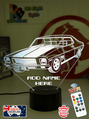 Holden Monaro HQ 1971 to 1974 Personalised Name 3D LED Night Light Colour Change - KustomboxNight Lights & Ambient LightingKustomboxStandard Size - Name Option