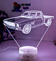 Holden One Tonner HQ 1974 UTE USB powered  LED night light with engraved acrylic panel and adjustable lighting colours