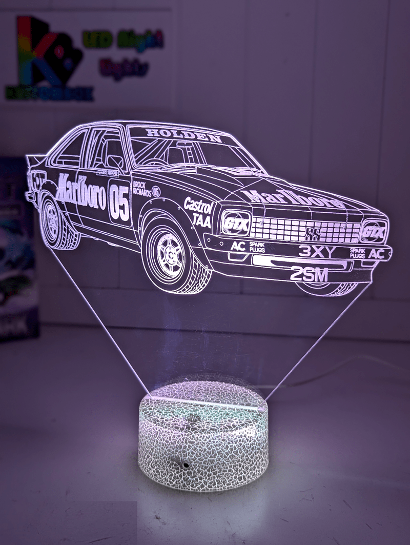 Holden SS Torana AX9 Brocks Car Personalised Name 3D LED Night Light Lamp - KustomboxNight Lights & Ambient LightingKustomboxStandard Size - No Name
