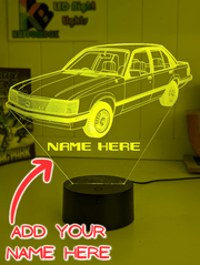 Holden VH Commodore SL/E Custom acrylic LED night light with colour-changing modes and smooth engraved detailing.