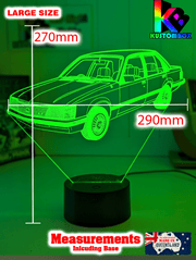 Holden VH Commodore SL/E Custom Name 3D LED Night Light Lamp 16 Colour Remote - KustomboxNight Lights & Ambient LightingKustomboxStandard Size - No Name