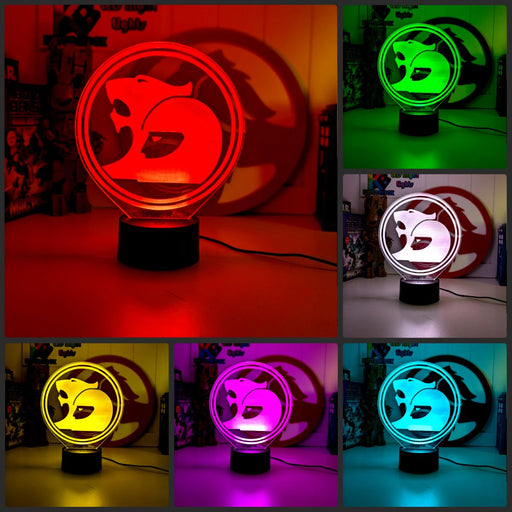 HSV Holden Racing V8 Super Cars Logo   3D LED night light engraved on clear acrylic with vibrant multi-colour glow, ideal for man caves and garages.