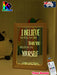 I Believe in you Motivation Quote Timber Frame USB 3D LED Night Light Lamp - KustomboxNight Lights & Ambient LightingKustomboxTimber Frame Light