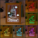 I Love Unicorn Ponies Personalised Name Timber Frame USB 3D LED Night Light Lamp - KustomboxNight Lights & Ambient LightingKustomboxTimber Frame Light - $34.99