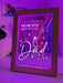 I Love You Dad Personalised Quote Timber Frame USB 3D LED Night Light Lamp - KustomboxNight Lights & Ambient LightingKustomboxTimber Frame Light - $34.99