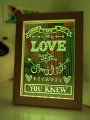 In Love With You Personalised Message Quote Timber Frame USB 3D LED Night Light Lamp - KustomboxNight Lights & Ambient LightingKustomboxTimber Frame Light - $34.99
