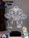 Incredible HULK 3D LED Night Light 7 Colour Remote Control - KustomboxNight Lights & Ambient LightingKustomboxStandard Size