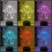 Incredible HULK 3D LED Night Light 7 Colour Remote Control - KustomboxNight Lights & Ambient LightingKustomboxStandard Size