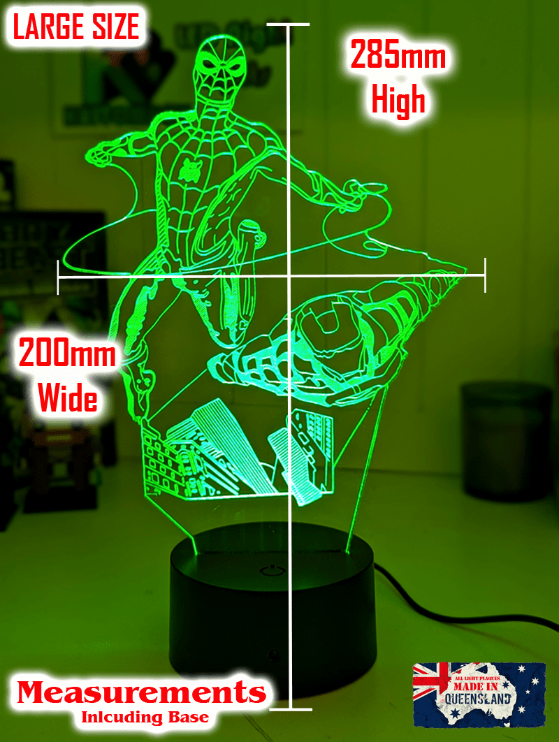 IRON MAN & SPIDERMAN 3D LED Night Light Lamp - KustomboxNight Lights & Ambient LightingKustomboxStandard Size