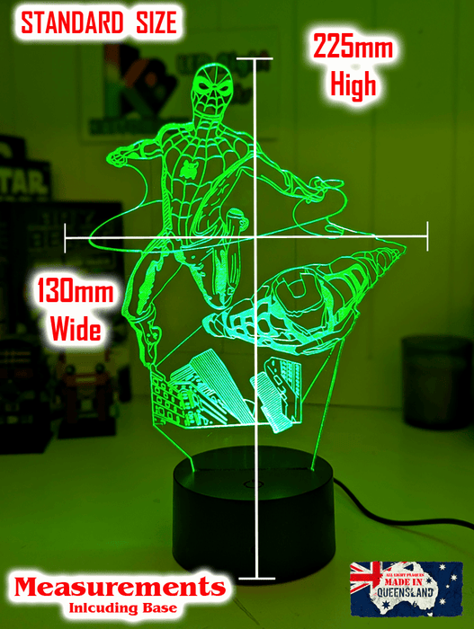 IRON MAN & SPIDERMAN 3D LED Night Light Lamp - KustomboxNight Lights & Ambient LightingKustomboxStandard Size
