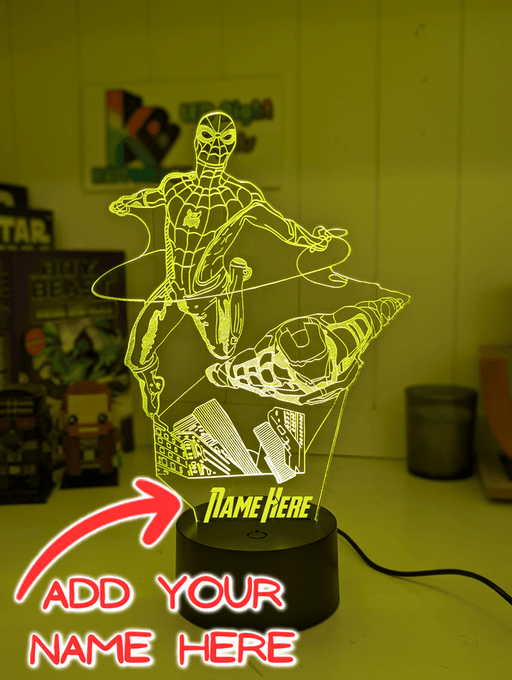 IRON MAN & SPIDERMAN 3D LED Night Light Lamp - KustomboxNight Lights & Ambient LightingKustomboxStandard Size