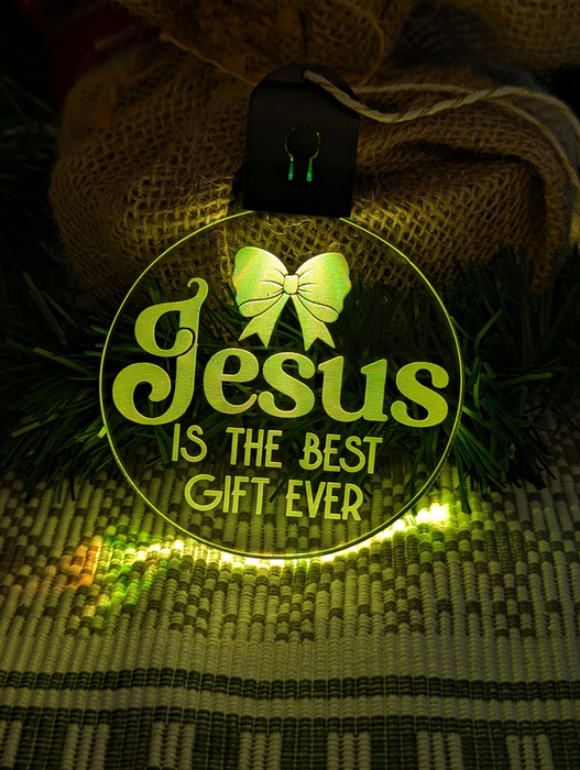 Jesus is the Best Gift Christmas Bauble 3d LED Night Light Decoration