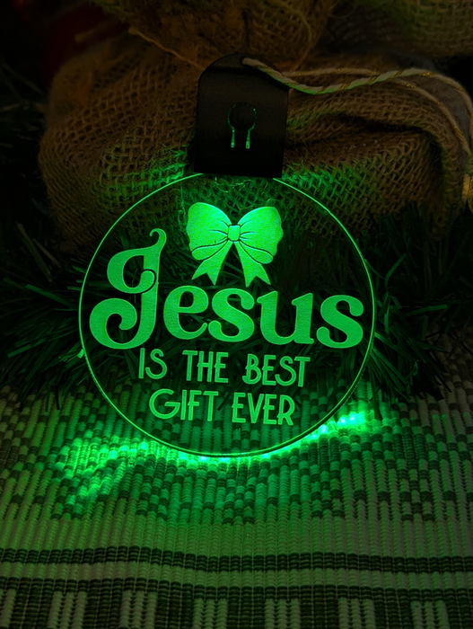 Jesus is the Best Gift Christmas Bauble 3d LED Night Light Decoration