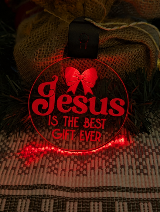Jesus is the Best Gift Christmas Bauble 3d LED Night Light Decoration