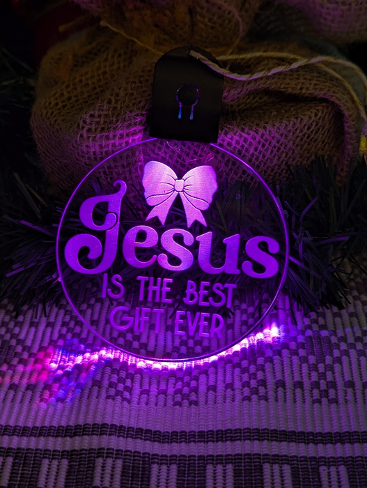 Jesus is the Best Gift Christmas Bauble 3d LED Night Light Decoration