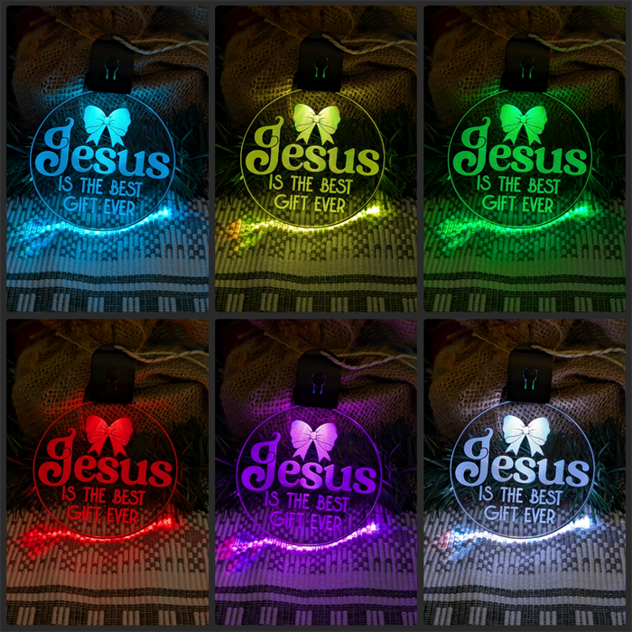 Jesus is the Best Gift Christmas Bauble 3d LED Night Light Decoration