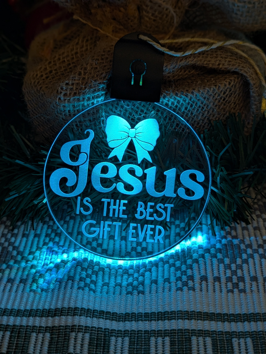 Jesus is the Best Gift Christmas Bauble 3d LED Night Light Decoration