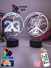 Jordan Number 23 Basketball Player LED Night Light Lamp - KustomboxNight Lights & Ambient LightingKustomboxStandard Size