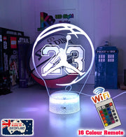 Jordan Number 23 Basketball Player LED Night Light Lamp - KustomboxNight Lights & Ambient LightingKustomboxStandard Size