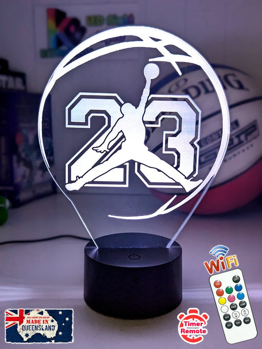 Jordan Number 23 Basketball Player LED Night Light Lamp - KustomboxNight Lights & Ambient LightingKustomboxStandard Size