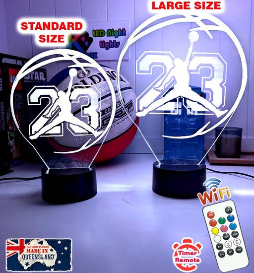 Jordan Number 23 Basketball Player LED Night Light Lamp - KustomboxNight Lights & Ambient LightingKustomboxStandard Size