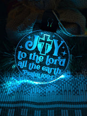 Joy to the Lord Christmas Bauble 3d LED Night Light Decoration - KustomboxNight Lights & Ambient LightingKustomboxBauble - Standard Size