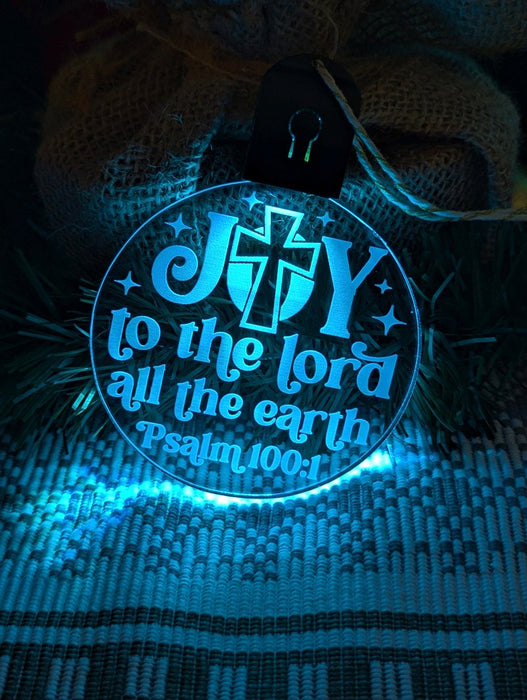 Joy to the Lord Christmas Bauble 3d LED Night Light Decoration - KustomboxNight Lights & Ambient LightingKustomboxBauble - Standard Size