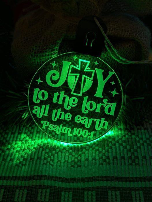 Joy to the Lord Christmas Bauble 3d LED Night Light Decoration - KustomboxNight Lights & Ambient LightingKustomboxBauble - Standard Size