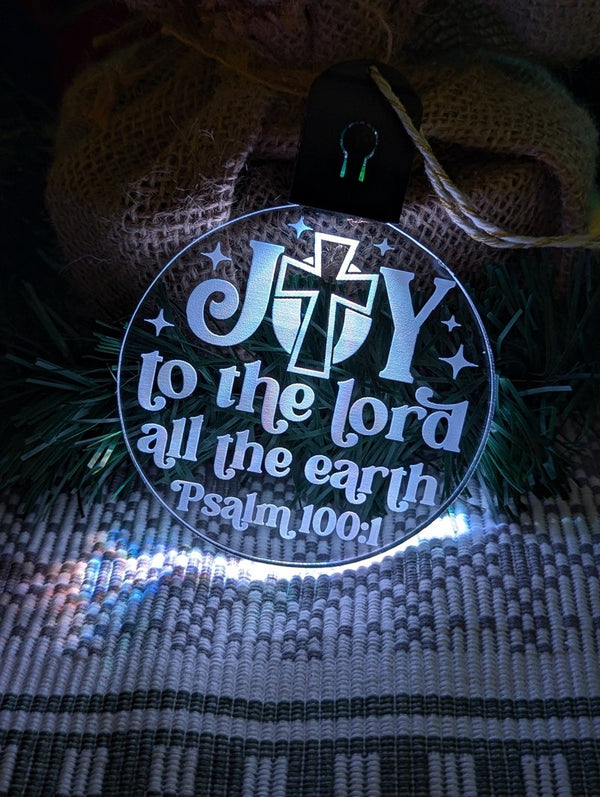 Joy to the Lord Christmas Bauble 3d LED Night Light Decoration - KustomboxNight Lights & Ambient LightingKustomboxBauble - Standard Size