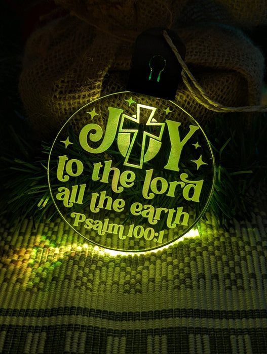 Joy to the Lord Christmas Bauble 3d LED Night Light Decoration - KustomboxNight Lights & Ambient LightingKustomboxBauble - Standard Size
