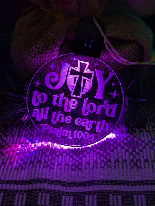 Joy to the Lord Christmas Bauble 3d LED Night Light Decoration - KustomboxNight Lights & Ambient LightingKustomboxBauble - Standard Size
