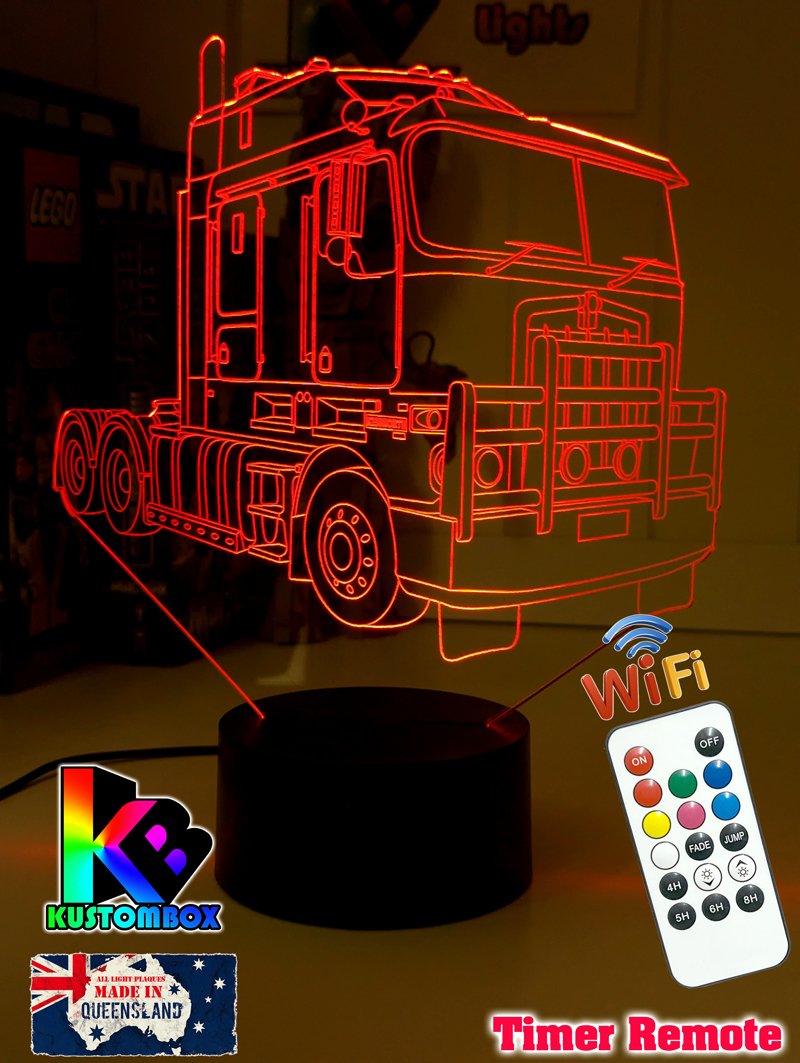 Kenworth K100 Semi Truck 3D LED Night Light Lamp - KustomboxNight Lights & Ambient LightingKustomboxStandard Size