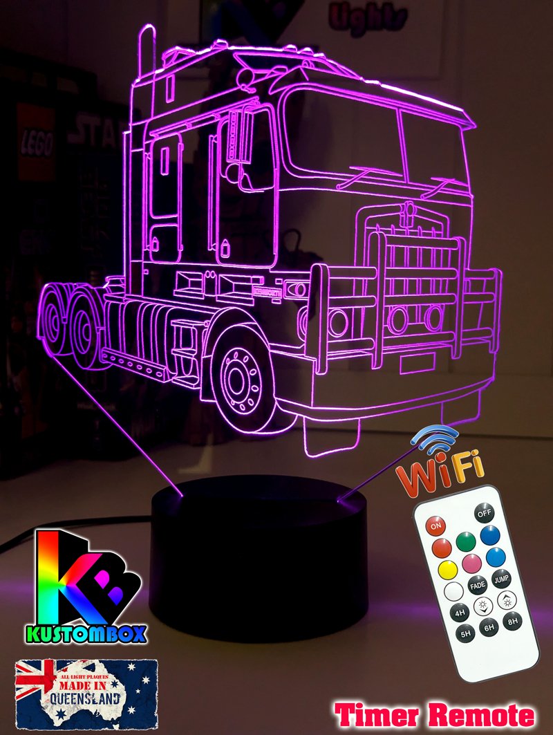 Kenworth K100 Semi Truck 3D LED Night Light Lamp - KustomboxNight Lights & Ambient LightingKustomboxStandard Size