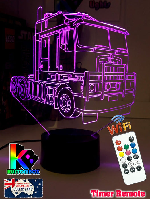 Kenworth K100 Semi Truck 3D LED Night Light Lamp - KustomboxNight Lights & Ambient LightingKustomboxStandard Size